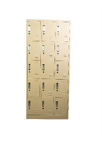 [CC-L3-B5]Combo locker metalico de 15 puertas 73" Alto x 15" profundidad x 36" ancho con ranuras de circulacion de aire ubicadas en cada puerta , incluye sistema de llave color beige linea AJN™