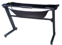 Escritorio gamer color negro mate cubierta 18mm en fibra de carbono, faldón y luces led AJN Furniture™                 Medidas: 120cm largo x 60cm ancho x 75cm alto