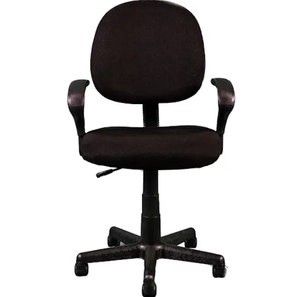 Silla Secretarial [NF-233DA] con Brazos en Tela Negro