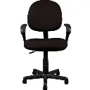 Silla Secretarial [NF-233DA] con Brazos en Tela Negro