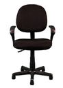 Silla Secretarial color negro con brazos en tela AJN Furniture™ 