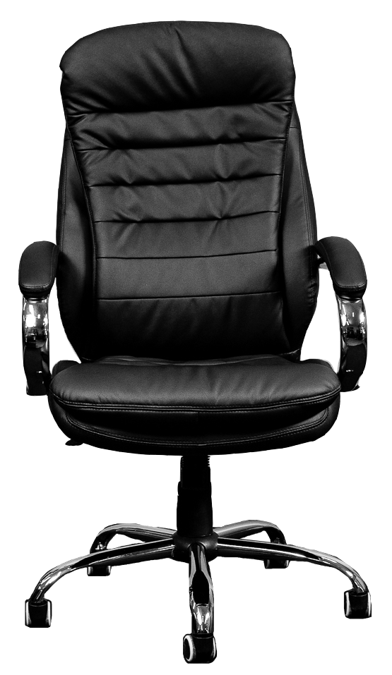 Silla ejecutiva color negro, respaldo acanalado, brazos fijos alcochonados AJN Furniture™