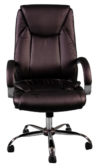Silla Ejecutiva color negro con brazos en vinilpiel AJN Furniture™ 