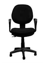 [SP-631WL-BK] Silla secretarial [SP-631WL-BK] con brazos en tela color negro linea AJN™
