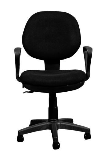 [SP-631WL-BK] Silla secretarial color negro con brazos en tela AJN Furniture™ 