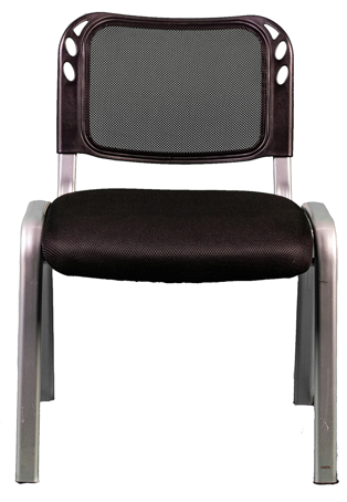 [NF-129] Silla de visita color negro respaldo en malla y asiento en tela AJN Furniture™ 