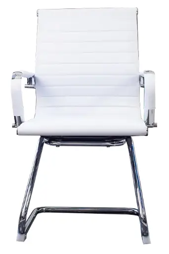 [NF-6002VWT] Silla de visita [NF-6002VWT] respaldo y asiento en vinilpiel.