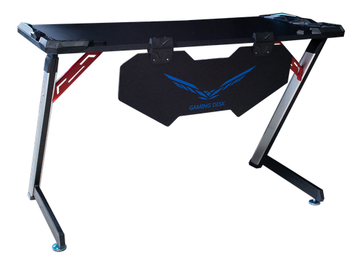 [YG-001] Escritorio gamer color negro cubierta 18mm en fibra de carbono, faldón y luces led AJN Furniture™                 Medidas: 120cm largo x 60cm ancho x 75cm alto