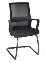OHV-94PLUS Silla fija tapizada en malla color negro.