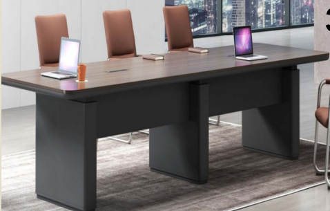 [OZ-3411-32] Mesa de sala de juntas rectangular color gris con dimensiones de 125.98" de largo x 47.24" de ancho x 29.52" de alto