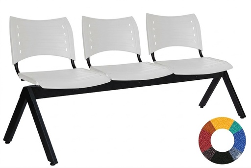 [OHR-2700-3P] Banca de espera para 3 personas en  polipropileno