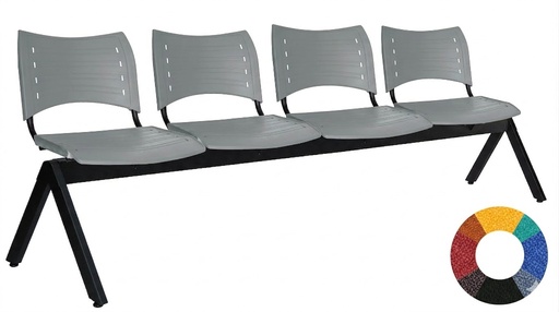 [OHR-2700-4P] Banca de espera para 4 personas en  polipropileno