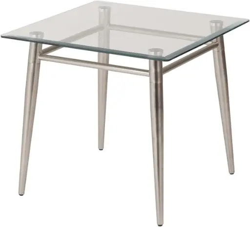 [MG0922S-B] Mesa esquinera rectangular Brooklyn cubierta de vidrio medidas de 22”x 22”x 20” 