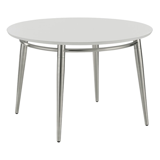 [MG1230R-WT] Mesa de centro Circular Brooklyn cubierta de melamina color blanco medidas de 30”x30”x16”