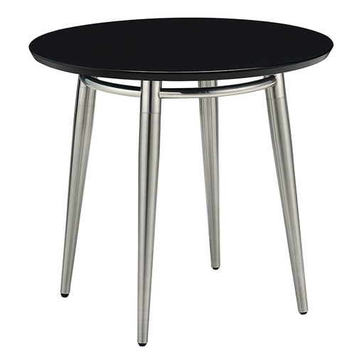 [MG0920R-BK] Mesa esquinera Circular Brooklyn cubierta de melamina color negro medidas de 22”x 22”x 20.25”