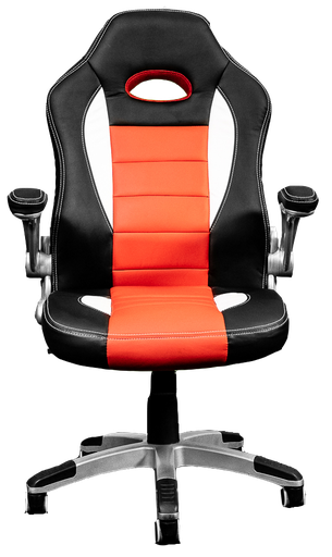 [NF-3853] Silla Gamer color negro con rojo con brazos abatibles AJN Furniture™ 