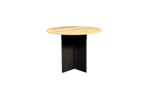 [OZ-1344-10MG] Mesa sala de juntas en color maple con gris AJN Furniture™ Medidas: 90cm diámetro x 45cm alto