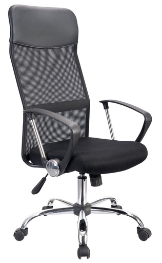 [EconomallaB] Silla Secretarial respaldo en malla con brazos.