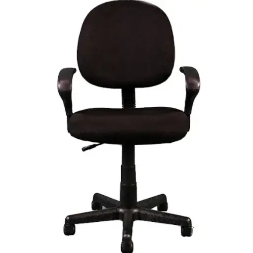[NF-233DA] Silla Secretarial [NF-233DA] con Brazos en Tela Negro