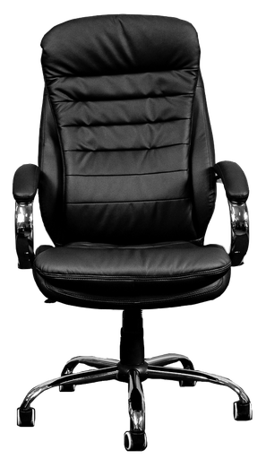 [NF-3010-5] Silla ejecutiva color negro, respaldo acanalado, brazos fijos alcochonados AJN Furniture™
