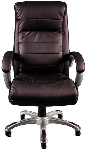 [NF-3170] Silla Ejecutiva con Brazos en vinilpiel Negro piston hidraulico para regular la altura con soportelumbar .